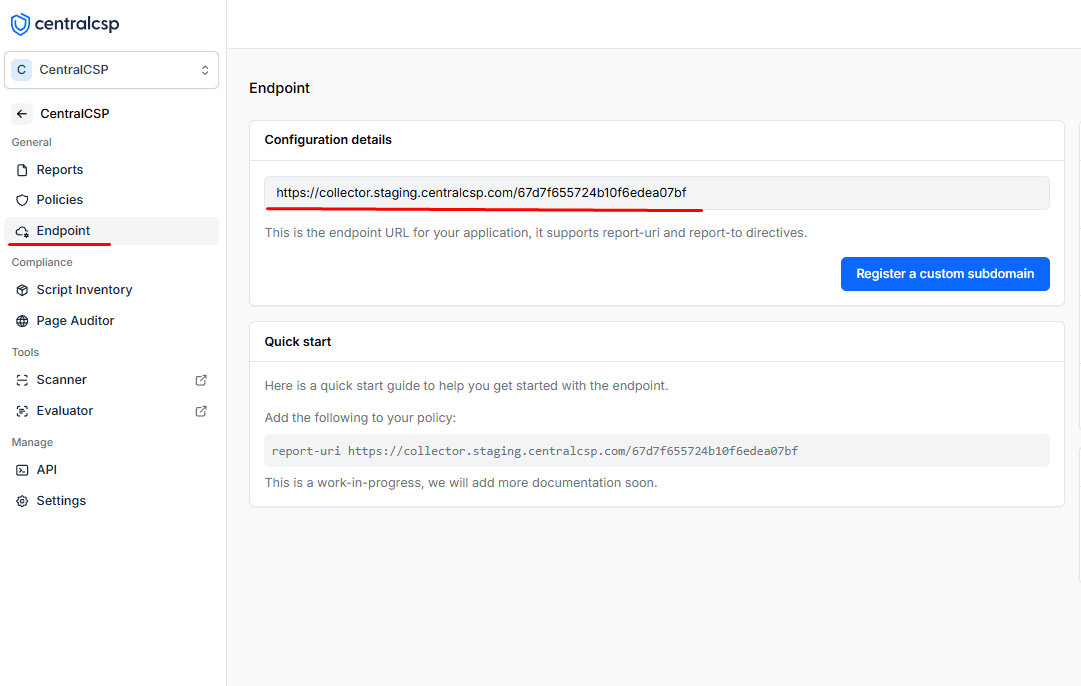 Dashboard Screenshot